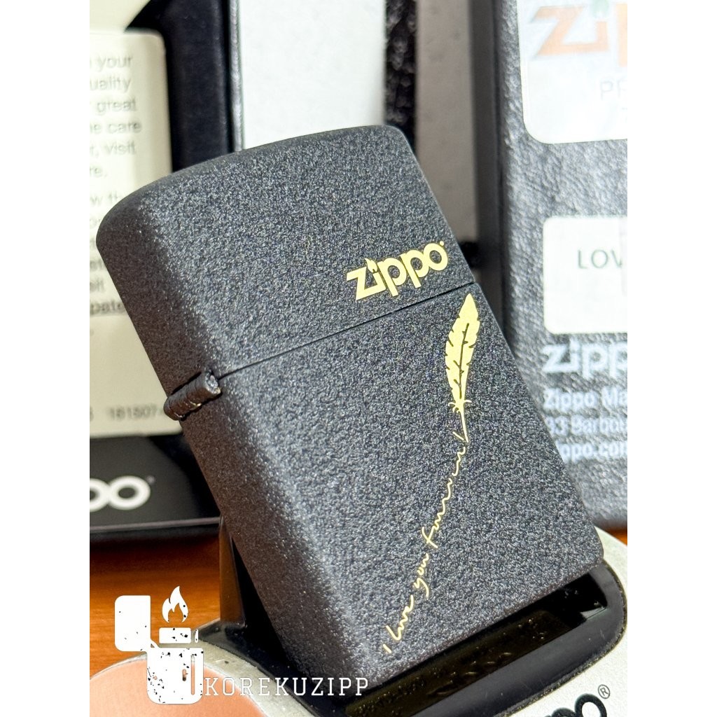 Zippo Men's Pocket Feather Crackle