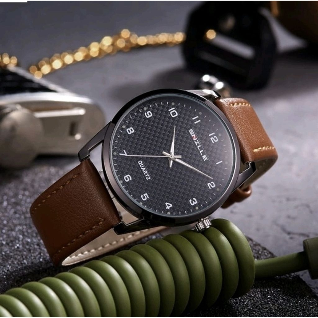 JAM TANGAN KULIT PRIA SPORTY TERLARIS KEREN TERBARU