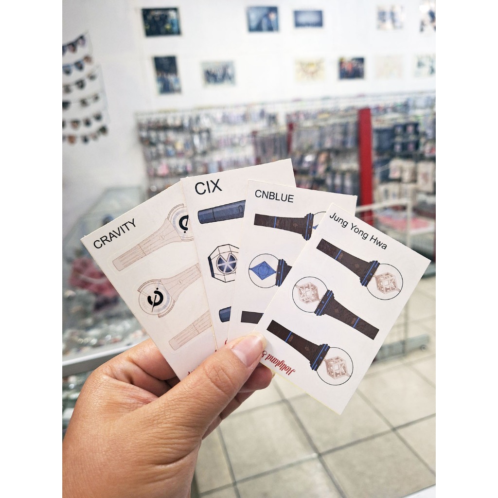 Sticker Lembaran Lightstick KPOP (5 lembar) Unofficial CNBLUE DAY6 ENHYPEN EXO dan GROUP (C-F)