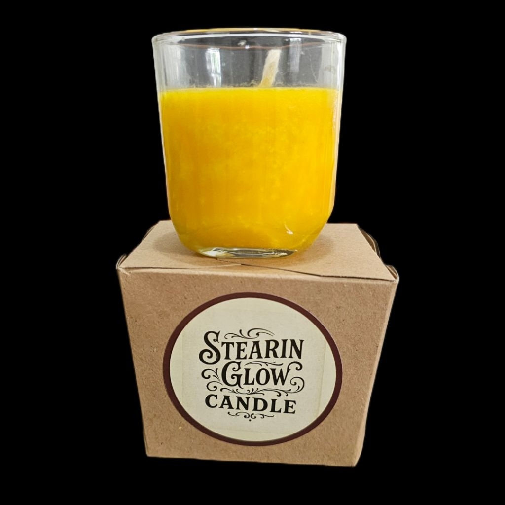 Stearin Glow Candle atau Lilin Gelas Stearin Alami