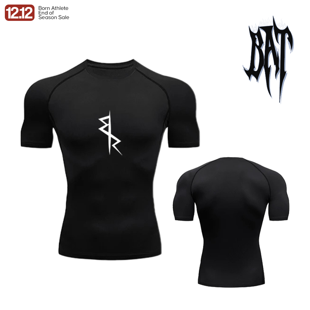 Born Athlete Cyberpunk Edgerunner | Kaos Kompresi Spandex Premium | Baju Gym Pria Muscle Fit / Ketat