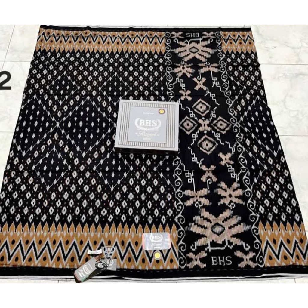 SARUNG TENUN BHS ROYAL IIA MIX SILVER ASLI SARUNG GOYOR BHS ROYAL