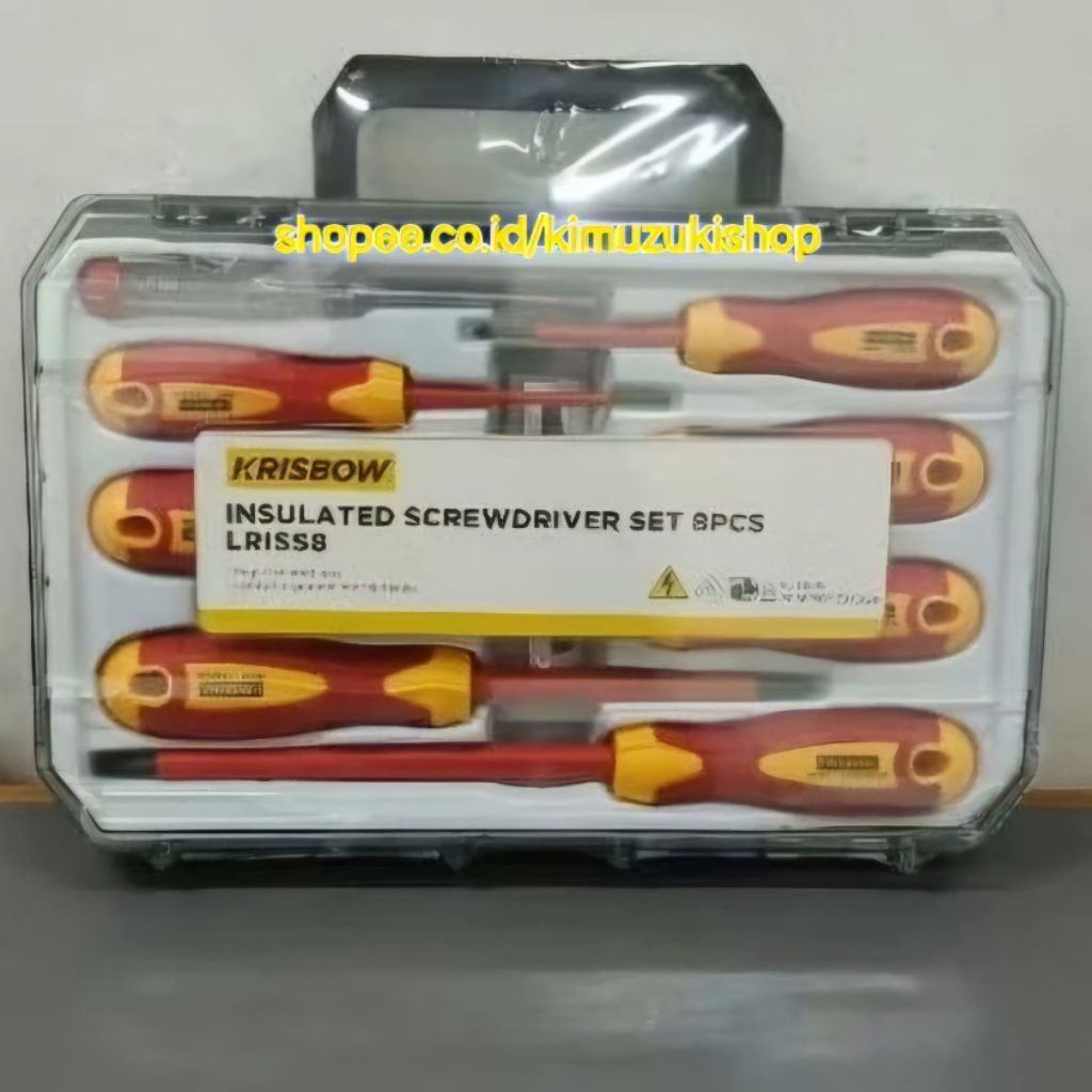 Krisbow LRISS8 Set Obeng Insulasi 8 Pcs - Merah/Kuning