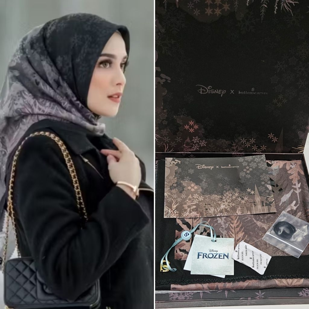 Buttonscarves New With Box frozen black