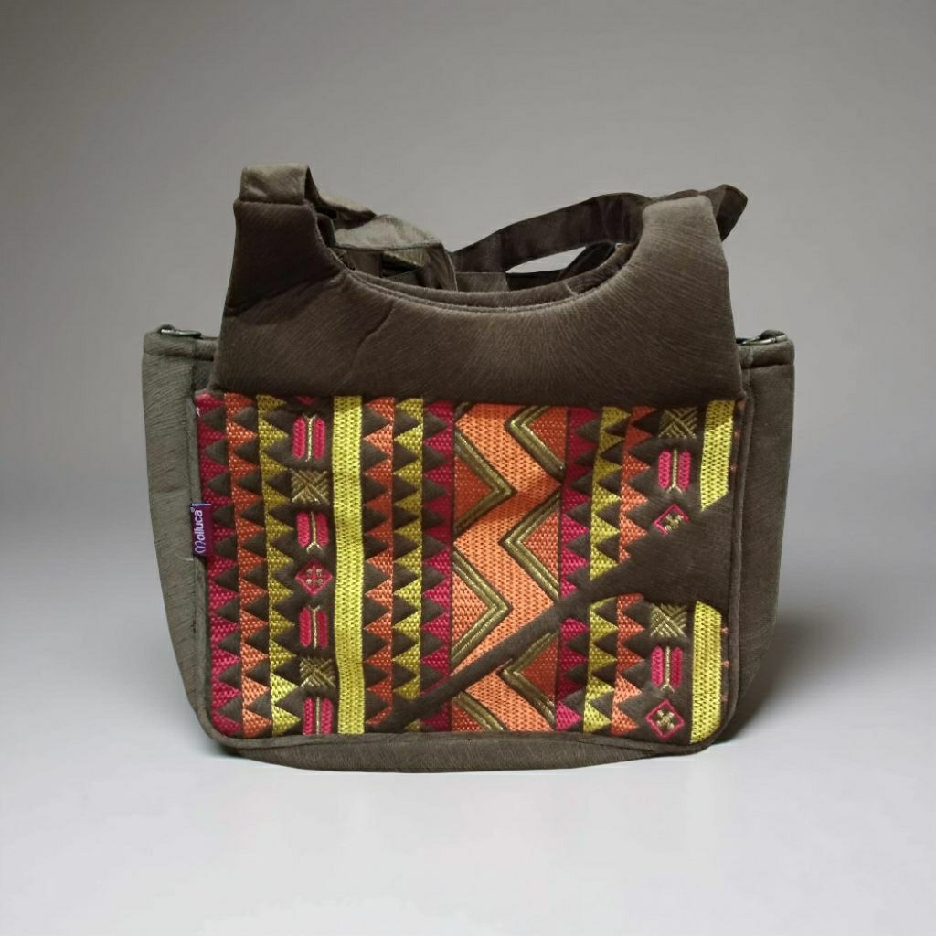 MOLLUCA - Tas Selempang dan Tas Bahu Wanita Bahan Midili Bludru