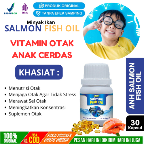 ANH Salmon Fish Oil Obat Penambah Nafsu Makan Anak Paling Ampuh Minyak Ikan Omega 3 EPA DHA Penggemu