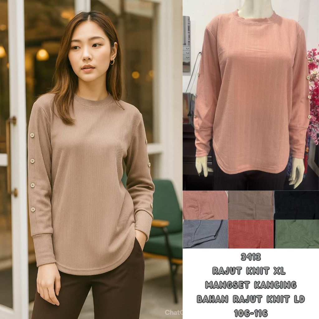 ( COD ) NICOLE / ATASAN RAJUT KNIT KOREAN INARA IMPORT / ATASAN RAJUT KOREA WANITA / ATASAN WANITA I