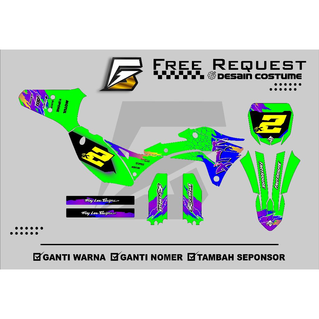 DECAL KLX GORDON FULL BODY / STIKER KLX GORDON / STIKER GORDON / DECAL GORDON