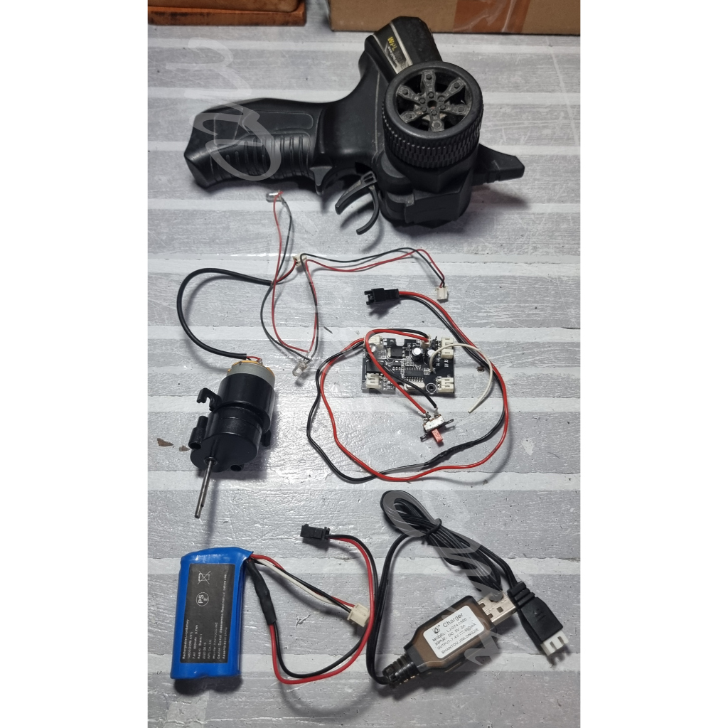 Kelistrikan RC WPL D12 + MotorGearbox All Gear Metal Remote Control WPL Remote Mobil Pick Up