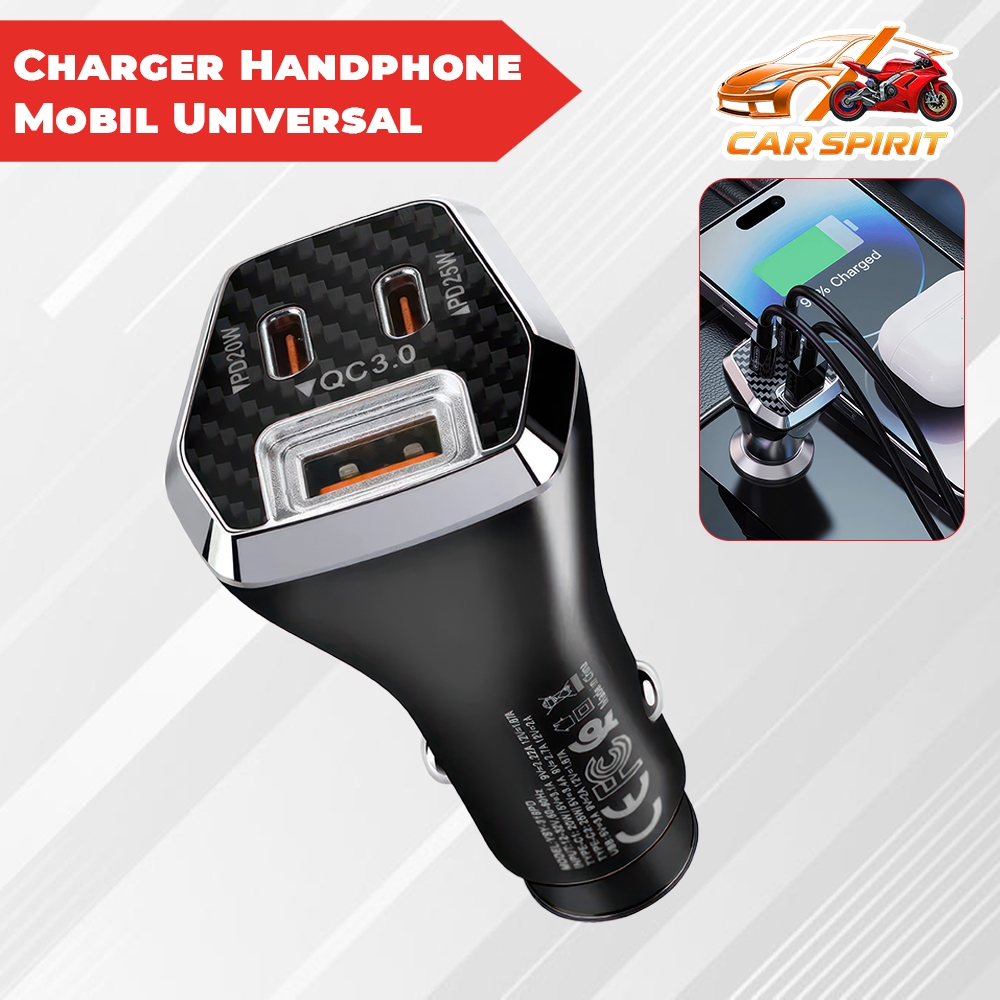 Charger USB Type-C Charger Mobil Universal Charger HP Mobil Fast Charging Mobil Charger Mobil Mini