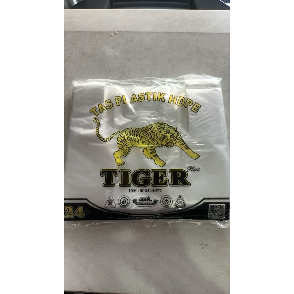 Kantong plastik kresek bening tiger 24