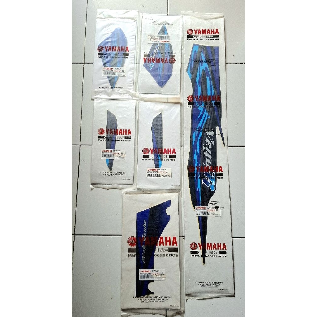 striping vega r new 2008 warna biru hitam original Yamaha