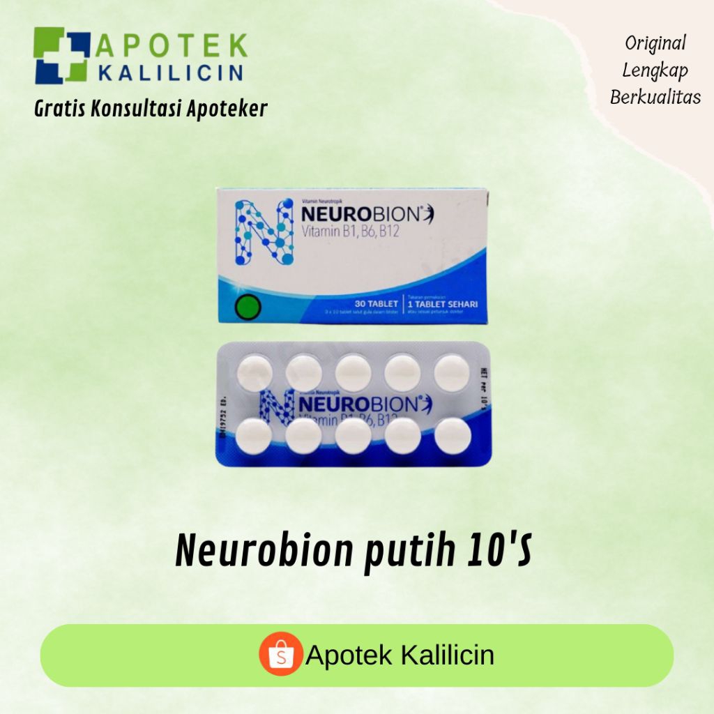 NEUROBION PUTIH TABLET VITAMIN SARAF STRIP ISI 10 TABLET