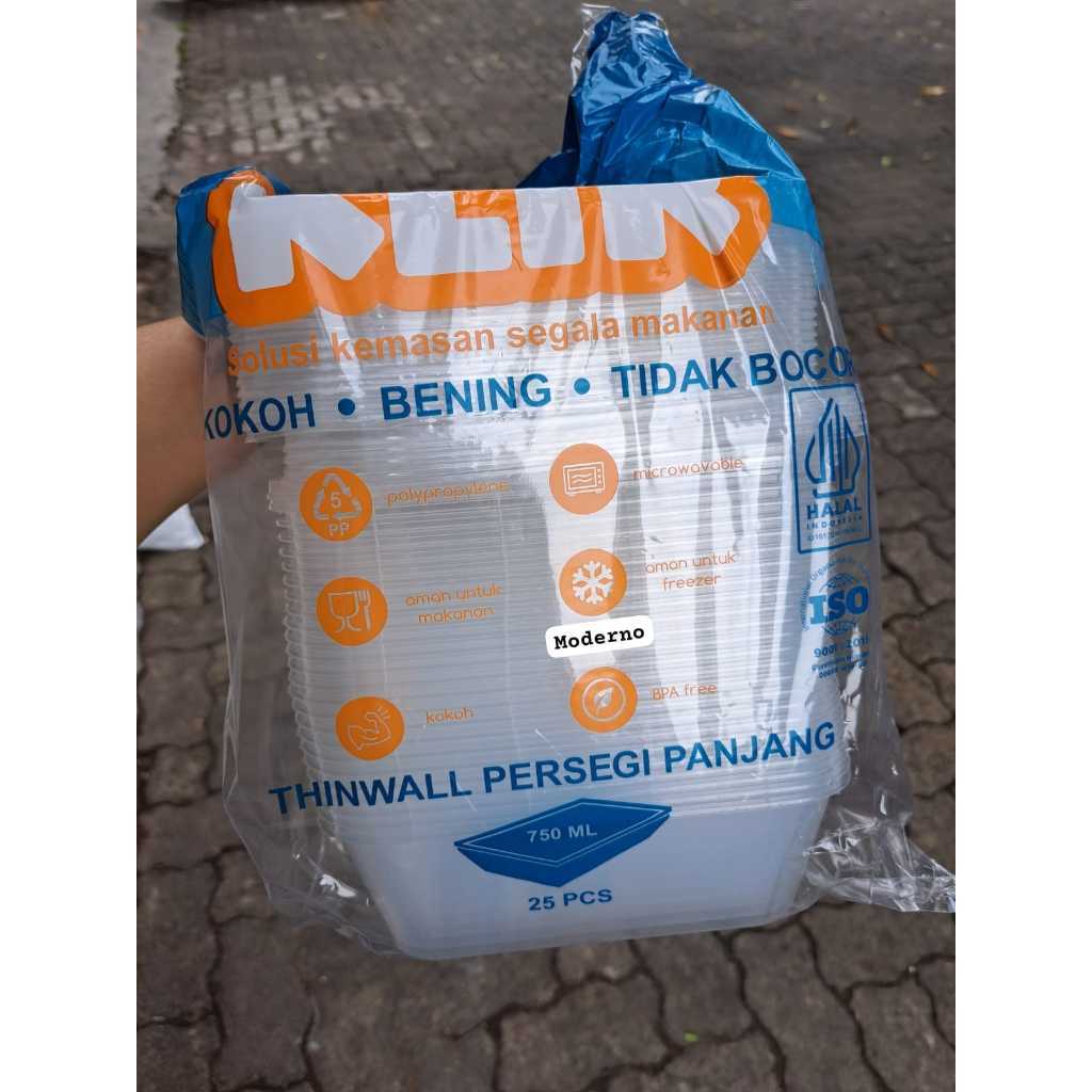 [Isi25] KLIR Thinwall Rectangle 750ml - KLIR Thinwall Persegi Panjang 750ml