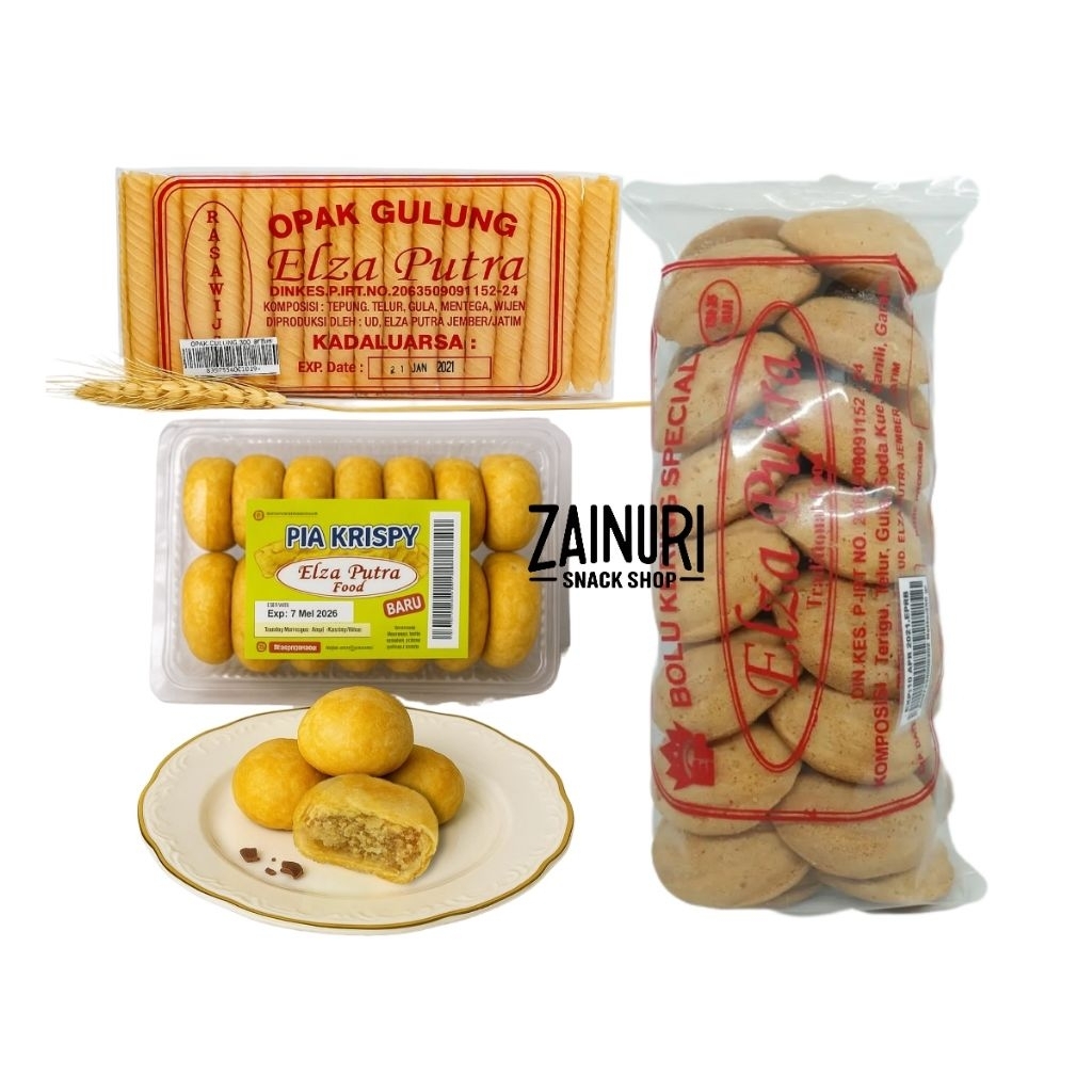 Camilan Khas Jember : Elza Putra - Opak Gulung, Bolu Kering, Pia Krispy