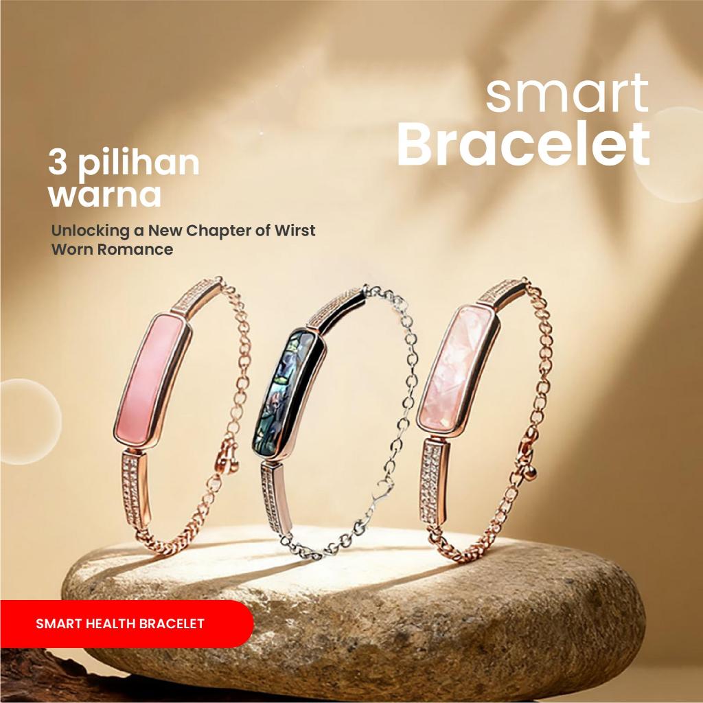 Smart Health Bracelet Pemantau Detak Jantung Kalori dan Aktivitas Harian Gelang Pintar Stylish