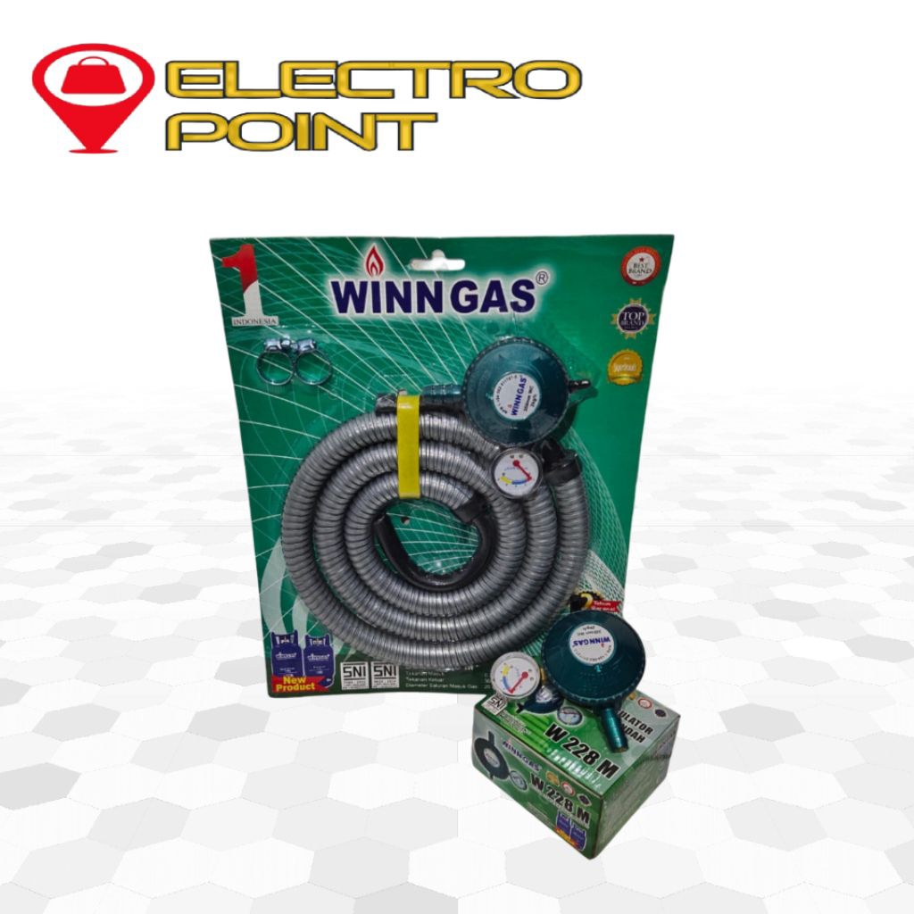 WINN GAS selang regulator W 228 M, selang winn gas, regulator kompor gas