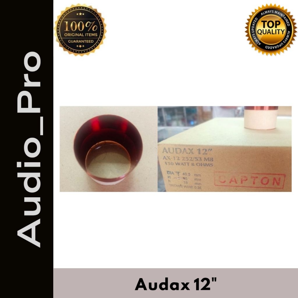 Spul Capton Voice Coil Speaker Audax 12 Inch AX 12 252/53 M8 (49,5mm)