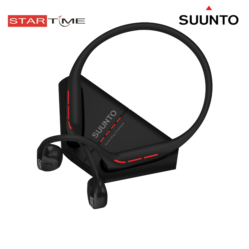 Suunto Wing 2 Black SS051259000 - Premium Bone Conduction Headphones for Safe Adventuring