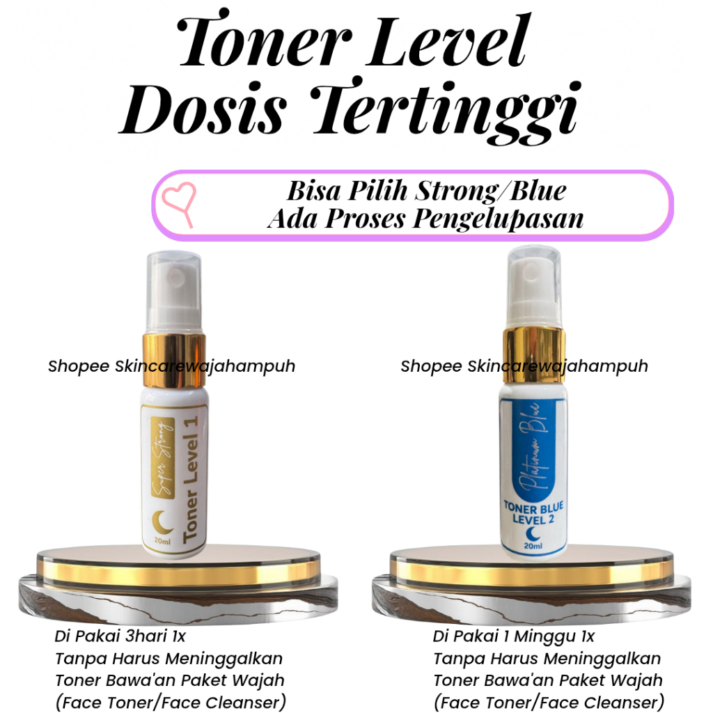 Toner Dosting Pemutih Wajah Ada Proses Pengelupasan Jerawat Flek Hitam Whitening Glowing Skincare