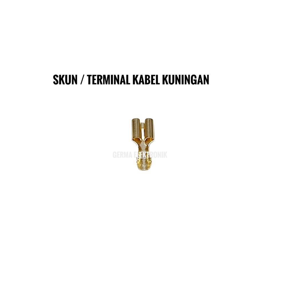 Skun soket kabel kuningan terminal kabel kuningan