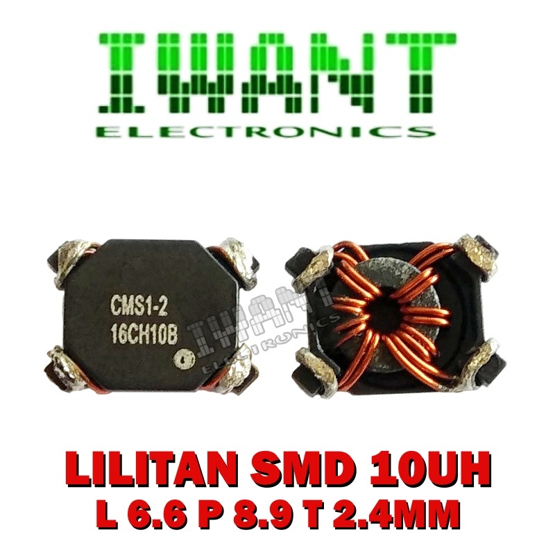 LILITAN INDUKTOR SMD 10UH LILITAN SMD 10UH L 6.6 P 8.9 T 2.4MM LILITAN 10UH SMD INDUKTOR 10UH CMS1-2