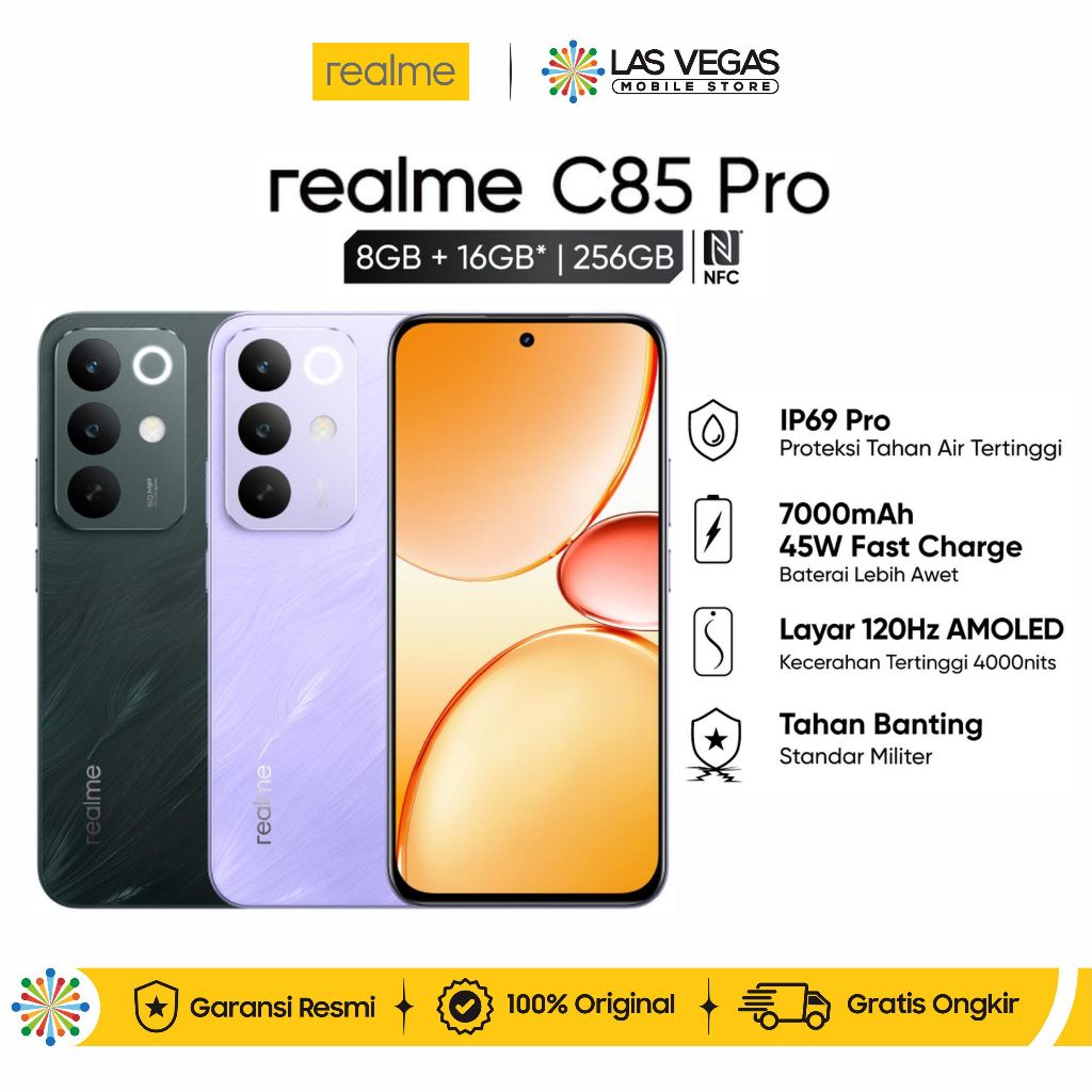 realme C85 Pro 8GB+256GB NFC | 7000mAh Battery | Garansi Resmi