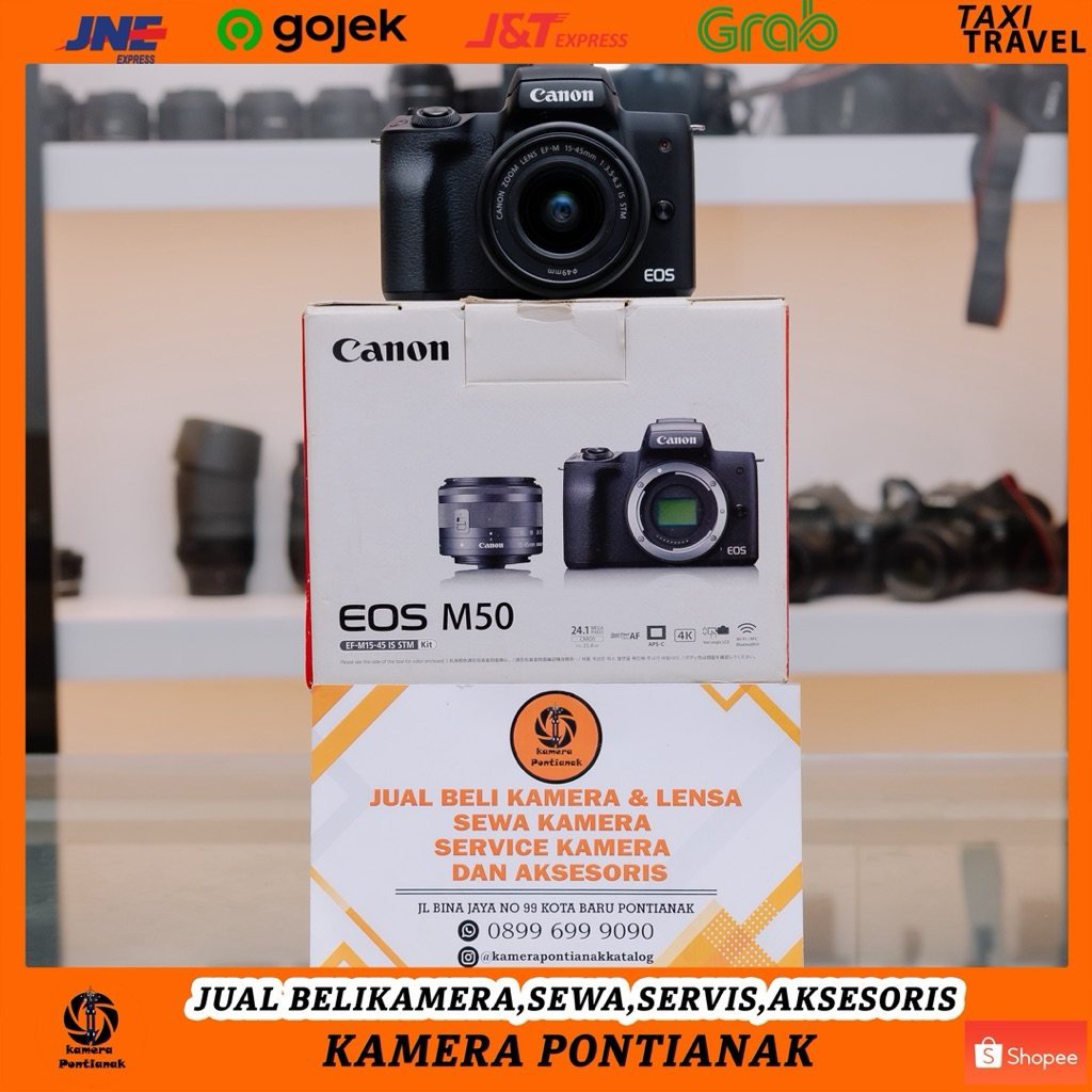 Canon Eos M50 + Lensa Kit
