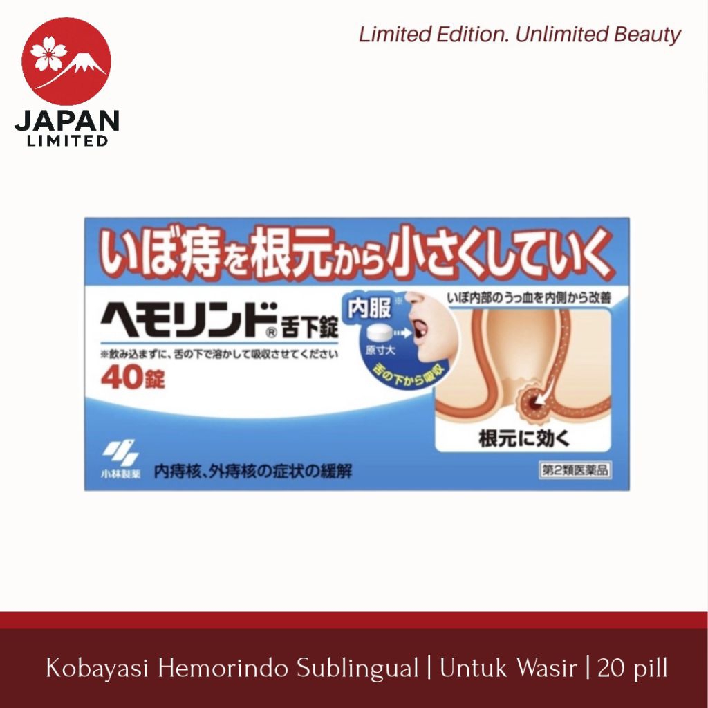 READY STOCK - Kobayashi Homerindo Sublingual | Untuk Wasir Original Japan