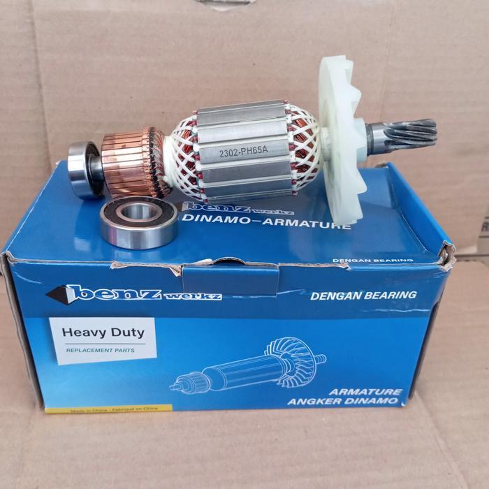Sparepart Armature Demolition Hammer DCA AZG15 / Hitachi PH65A / Dongcheng DZG15 / Angker Dinamo Bor