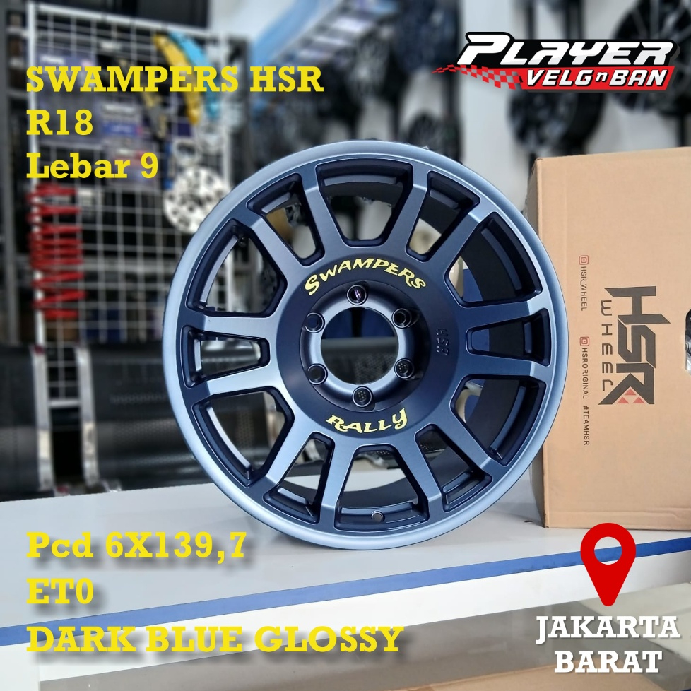 Promo Velg mobil Ring 18 rally look untuk pajero fortuner hilux ORIGINAL HSR SWAMPERS R18 L9 6x139,7