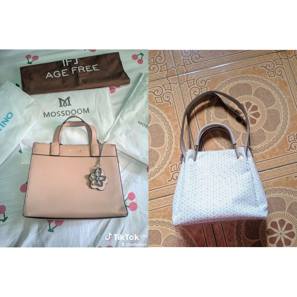 Preloved Tas Mossdoom Les catino 150k GET 2 Handle bag handbag totebag slingbag shoulder bag selempa