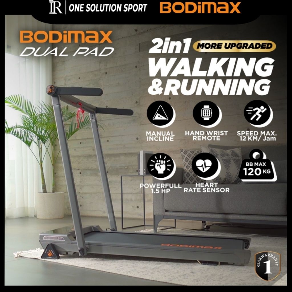 BODIMAX DUAL PAD / Treadmil / Running Pad / Alat Olahraga / Fitness Gym