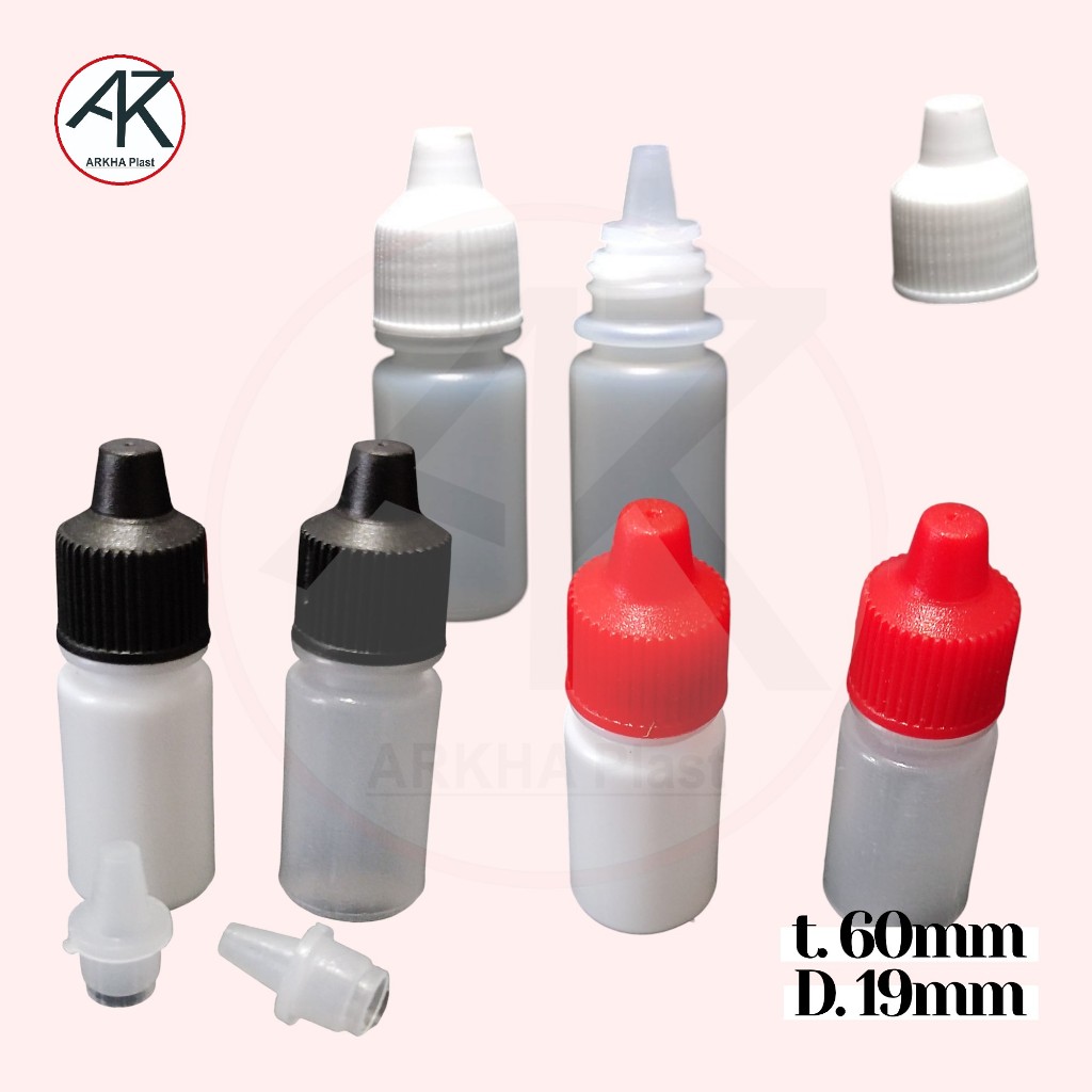 CC BOTOL TETES 5 ml LUBANG POLOS non bolong plastik putih natural Bening 5ml