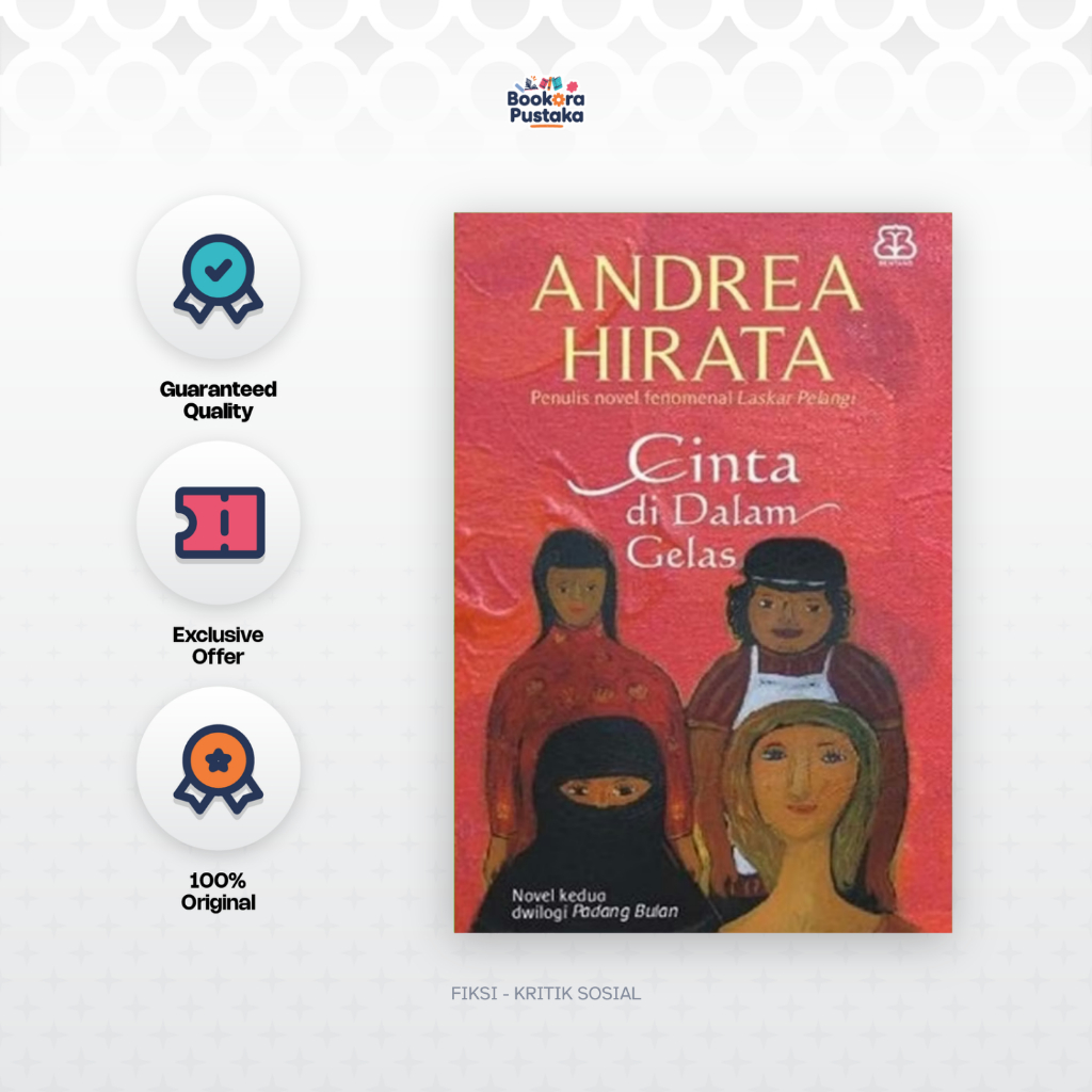 Bookora Pustaka - Novel Cinta di Dalam Gelas (Andrea Hirata)