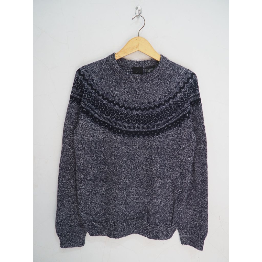 ARMANI EXCHANGE FAIR ISLE KNIT SWEATER