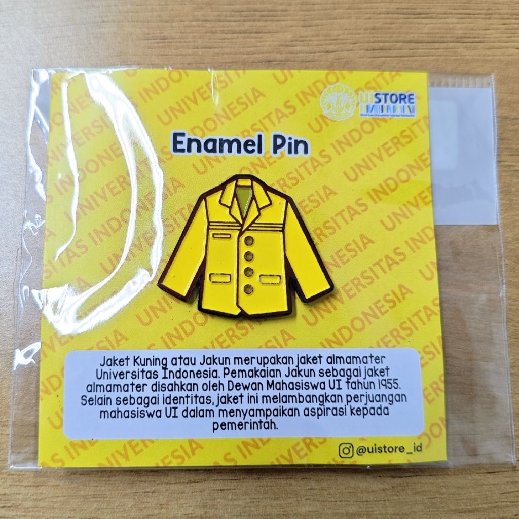 Enamel Pin UI Jaket Kuning - Jakun Original