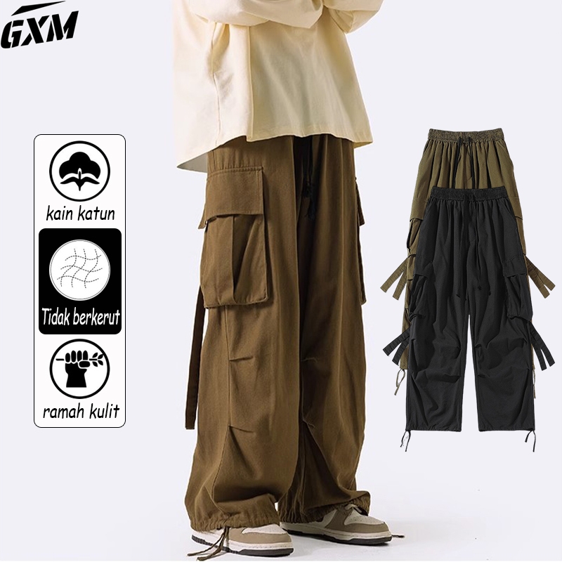 Celana kerja longgar Celana Kasual Pria Celana Kaki Lurus Longgar Fashion Street Pria Celana Pria 6 