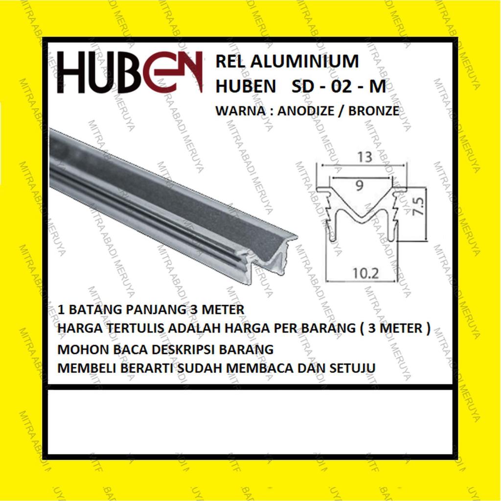 Rel Sliding Pintu Lemari Geser 02-M Anodize