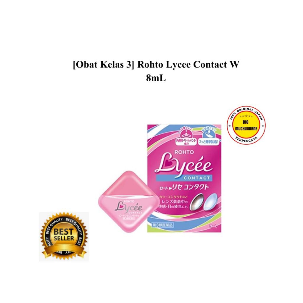 Rohto Lycee Contact W 8 Ml Tetes Mata Softlens Mata Kering Original Jepang