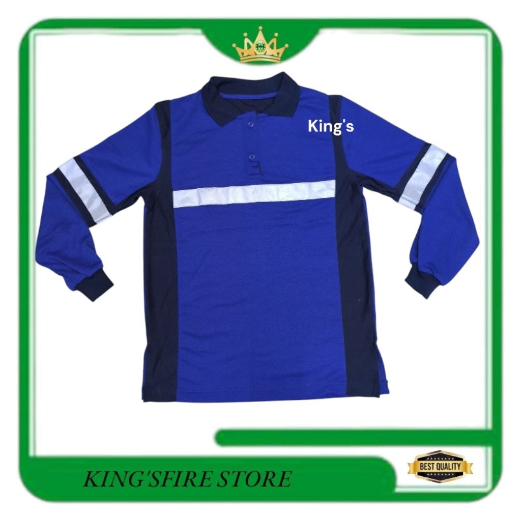 Safety t-shirt polo schotlight 3M / kaos safety kombinas/warna biru navy