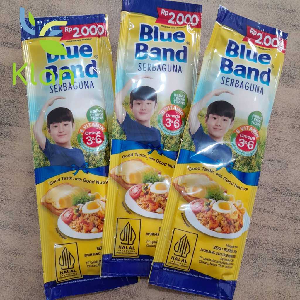 BLUE BAND MINI PAKET 3 SACHET @20GR / MARGARIN BLUEBAND SERBAGUNA KEMASAN KECIL EKONOMIS BUNDLING IS
