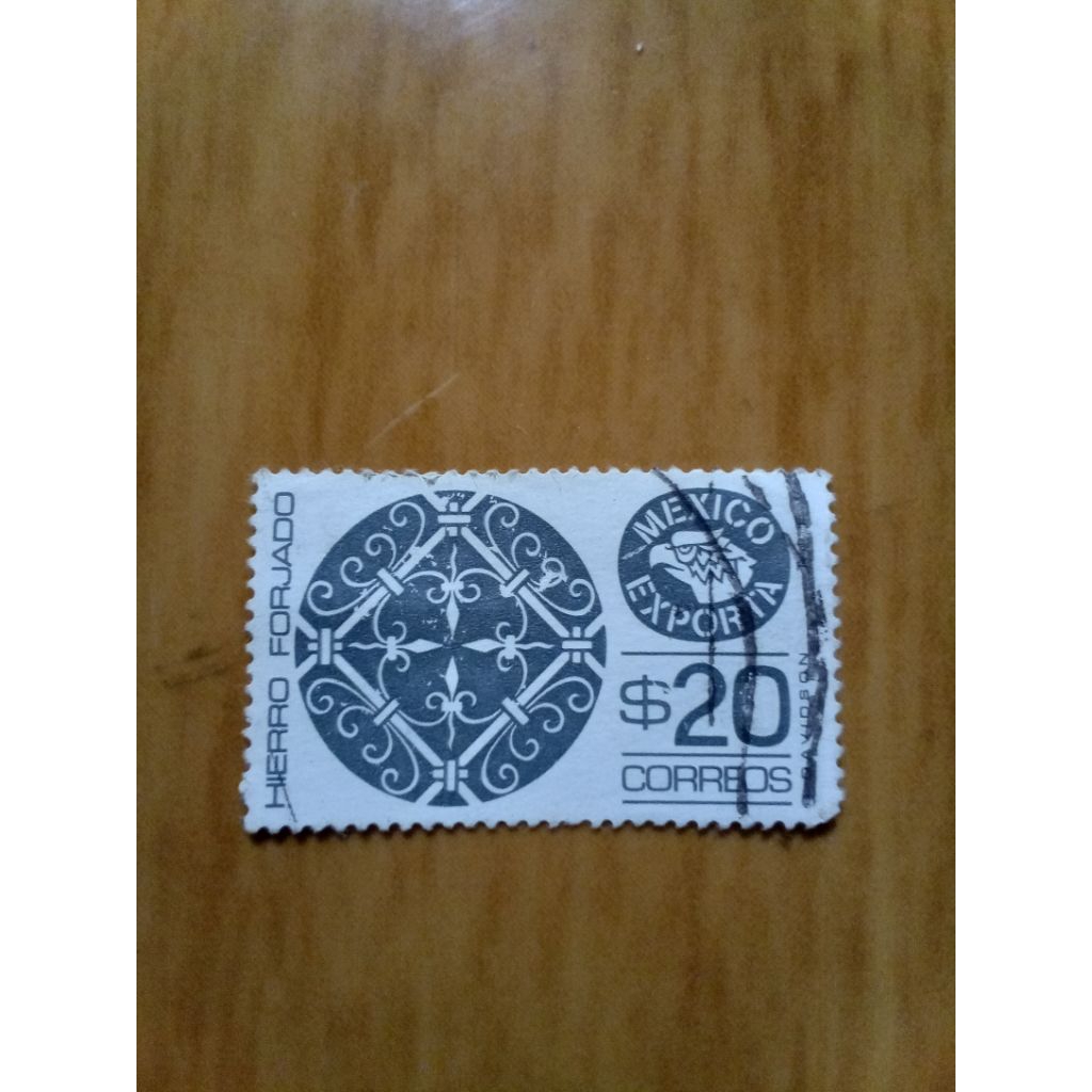 perangko vintage meksiko 20 peso edisi mexico exporta