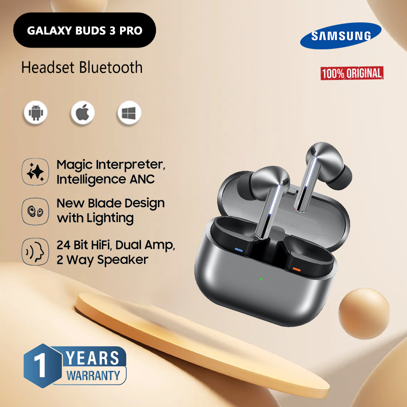 Samsung Galaxy Buds 3 Pro 1:1 Super Copy Headset Bluetooth Samsung TWS Adaptive Noise Control Bekas 