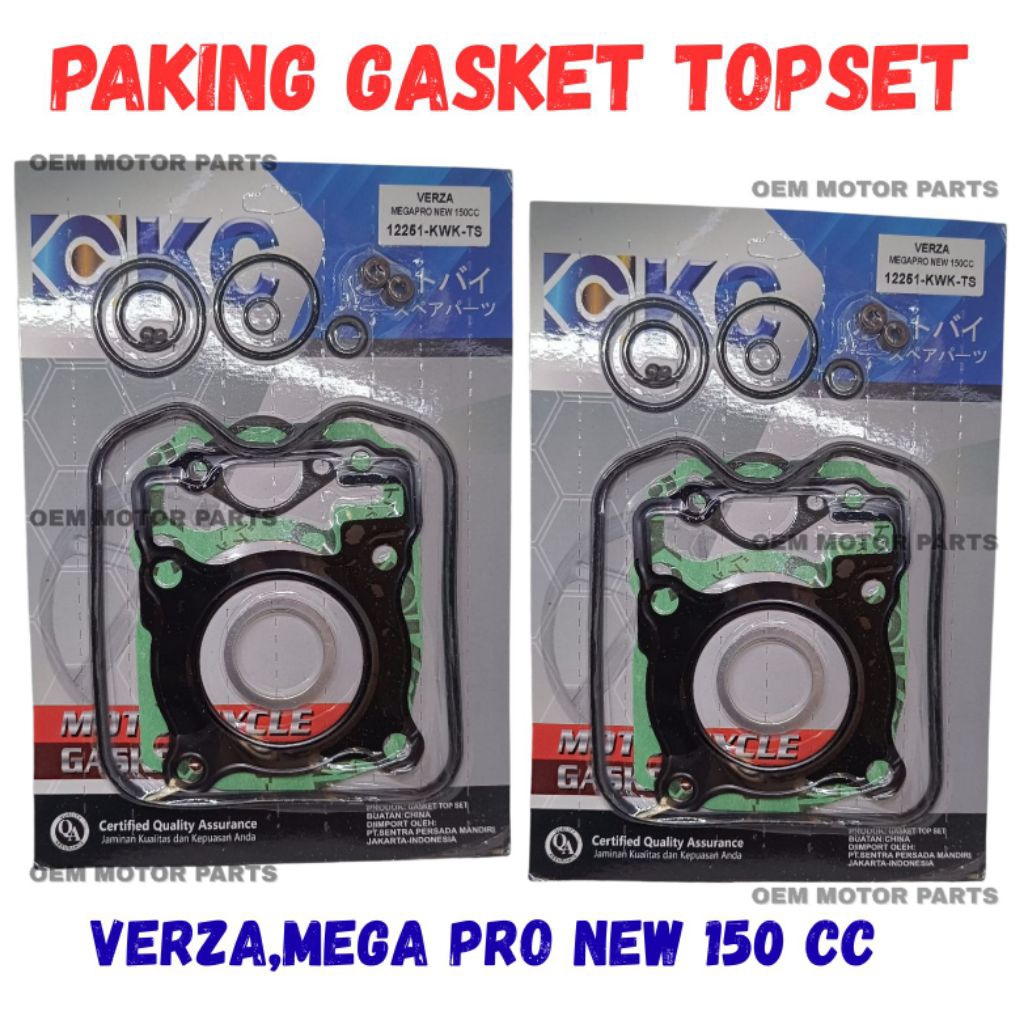 PAKING TOP SET KC VERZA - GASKET FULL SET VERZA/ MEGAPRO NEW 150CC