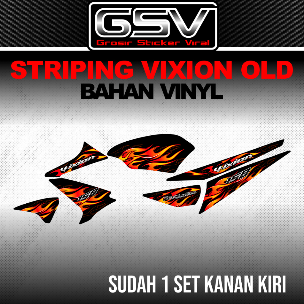 STRIPING YAMAHA VIXION OLD API STYLE STIKER MOTOR YAMAHA VIXION DECAL