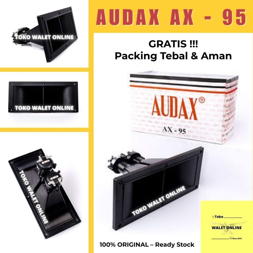 Tweeter Audax AX95 Original Tweeter Panggil Dual Piezo Driver Corong Besar Horn Panjang AX 95 Speake