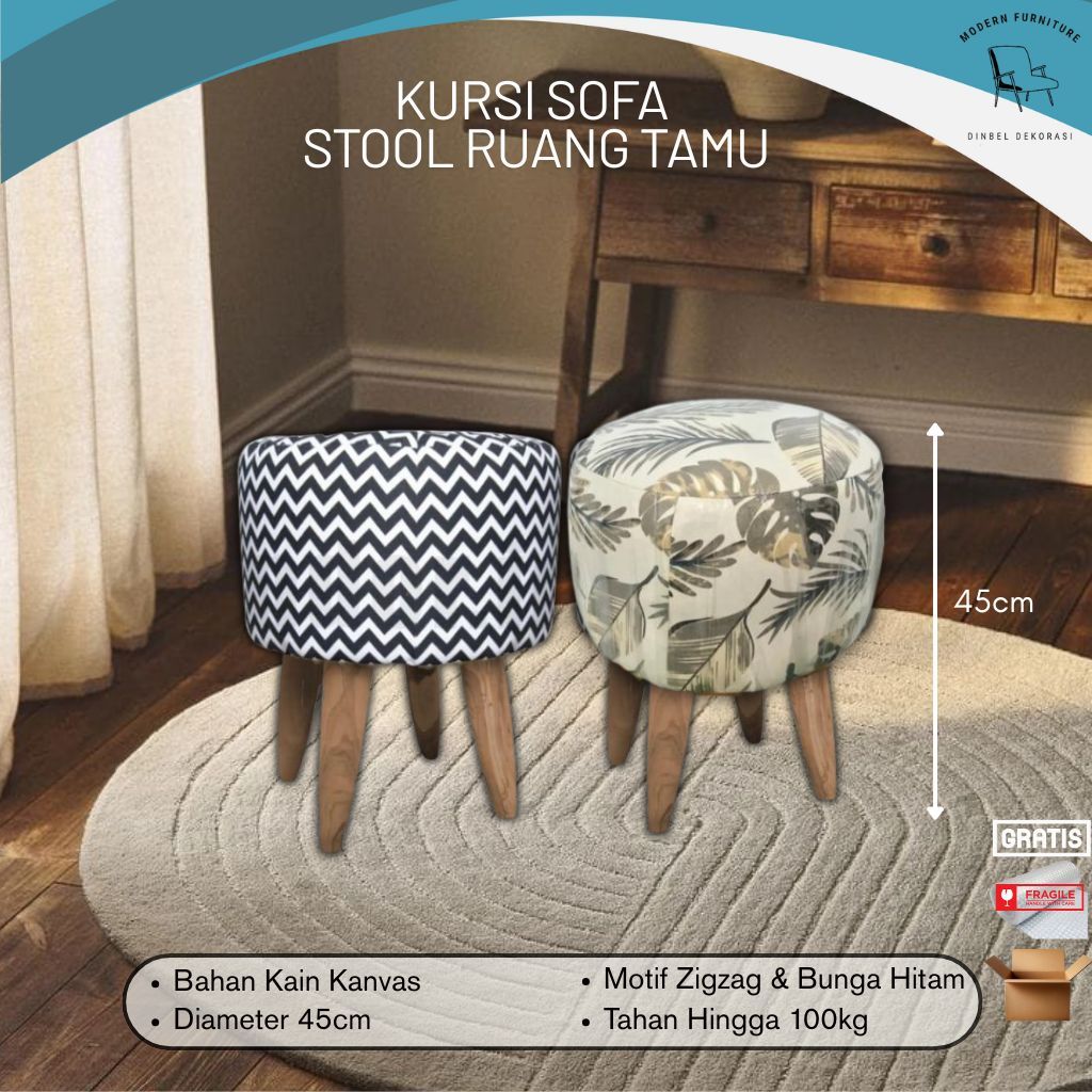 KURSI STOOL / KURSI BULAT / KURSI TERAS / KURSI TAMU / KURSI AESTHETIC