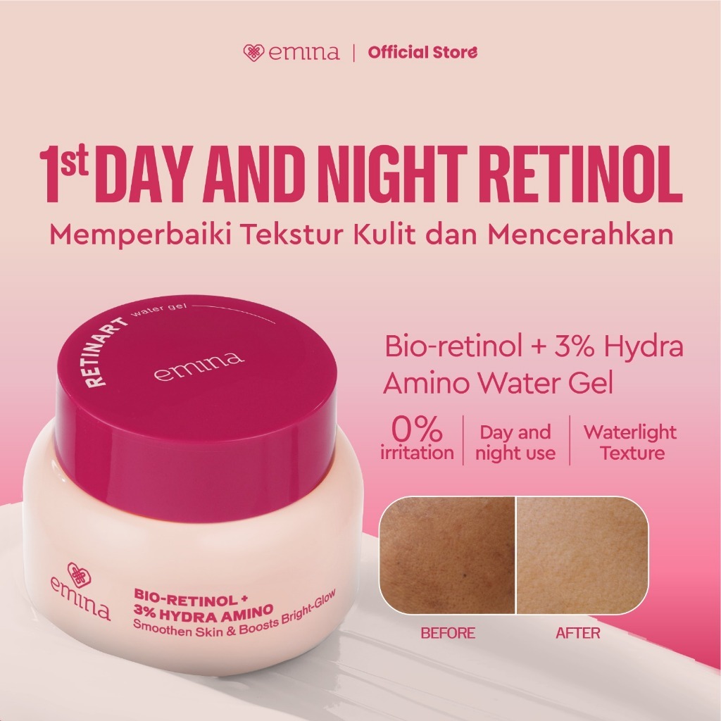 AS Emina Water Bio-Retinol Gel Moisturizer 30g - Moisturizer Anti Penuaan
