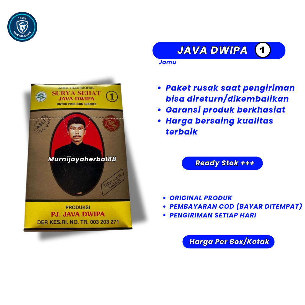 Surya Sehat No 1 Jamu Rasa Kopi Java Dwipa Original 30 Sachet